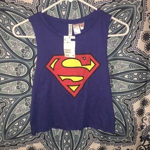NWT H&M DIVIDED Superman tank top size XS